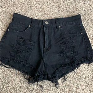 Denim Club black denim shorts